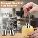 1/2/3pcs Stainless Steel Fruit & Vegetable Corer Tool - Efficient Kitchen Gadget for Cucumbers, Bell Peppers, Apples, Tomatoes, Jalapenos - Durable, Easy-to-Use Core Remover for Home Cooking, Core Removal Tool | Streamlined Design | Stainless Steel Tool - Image 2