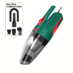 Car Wired Vacuum Cleaner, Car Cleaning Interior Cleaning Dust Removal Suction Large Power Strong Suction Green Black Suitable for People with Cars - Image 4