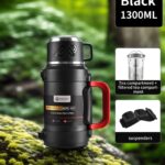 ⁦1 Large Capacity Insulated Kettle, Insulated Bucket, Insulated Cooler, Coffee Pot, Travel Kettle with Handle 316 Stainless Steel Outdoor Car Sports Double-Layer Kettle/Suitable for Outdoor Travel, Camping/Ramadan Gift⁩ - الصورة ⁦5⁩