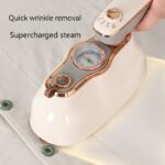 1200W Mini Steam Iron, Quick Heating, 20s Preheat, Dual Function Dry/Wet Ironing, 180° Rotatable Handle, Thermometer, Easy Storage, 220-240V European Plug, Home & Travel Use - EU