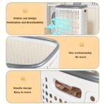 Rolling Laundry Basket with Wheels - Ventilated Plastic Hamper with Lid, Ideal for Clothes, Towels, and Toys - Portable Storage Solution for Dorms, Bedrooms, and Bathrooms, Laundry Room Accessories, Can Be Used in 4 Scenes - Image 12