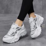 Women's Luminous Chunky Sneakers, Colorblock Mesh Low Top Running Trainers, Breathable Walking Sports Shoes plus size - Image 2