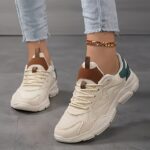 ⁦Women'S Casual Sneakers Breathable Mesh Upper Solid Color Low Top Athletic Shoes with Phylon Sole, Hand Washable, All-Season Comfort Lightweight Running Shoes⁩ - الصورة ⁦9⁩