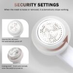 ⁦Rechargeable Electric Lint Remover, Portable Shaver for Clothing, Furniture, and Carpet, Effective Pill Fuzz Removal with USB Cable and Cleaning Brush, Lint Balls Bobbles, Cleaning Machine⁩ - الصورة ⁦6⁩