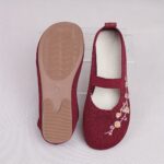 ⁦Women'S Fashionable Floral Mary Jane Flats - Soft, Comfortable Slip-On Shoes with Floral Design, Lightweight Rubber Sole, All-Season Wear, Casual Footwear | Floral Pattern | Comfortable Footwear⁩ - الصورة ⁦13⁩