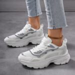Breathable Running Shoes for Women, Casual Lace-Up Sneakers with Thick Sole, Round Toe, All-Season Outdoor Shopping - Image 13