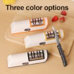 Professional USB Rechargeable Portable Electric Knife Sharpener, Adjustable Angle 20-Degree Straight Edge, Suitable for Kitchen Knives, Chef Knives, Slicing Knives, Santoku Knives, Peeling Knives, Small Knives, Ceramic Knives - Image 9