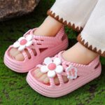 Chic Floral Princess Sandals for Girls - Comfy, Slip-On Beach Shoes with EVA Sole - Perfect Christmas Gift - Image 4