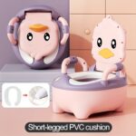 Kids' Potty Training Seat - Durable, Easy-Clean Plastic Toilet for Youngsters Boys & Girls - Infant Home Training Toilet with Fun Yellow and Blue Design - Image 6