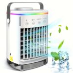 Air Cooler Fan, Portable Misting Cooler Fan, Personal Space Evaporative Cooler, Humidifier, Mini USB Cooling Desktop Fan with 4 Wind Speeds for Bedroom, Travel, Office - Image 2
