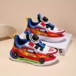 Youngsters' Cartoon Sports Car Sneakers with Rotating Buckle – Breathable Mesh, Lightweight, All-Season Sneakers for Boys and Girls, Vibrant Racing Design, Comfortable for Streetwear and Playtime, Youngsters Casual Footwear | Sporty Youngsters Footwear | - Image 6