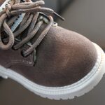 2024 Fall/Winter Youngsters' Warm Fleece-Lined Boots - Stylish Lace-Up Ankle High Snow Shoes for Boys and Girls, Soft Rubber Sole, Ribbed Cuff, Black/Brown/Grey, Winter Boots - Image 7