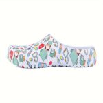 ⁦Ladies Hospital Work Shoes - Nurse's Cartoon Garden Shoes, Slip-On Work Shoes, Lightweight, All-Season, Plain Toe, EVA Material, Random Print, Made in Quanzhou⁩ - الصورة ⁦5⁩