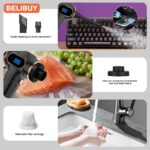 ⁦Portable Car Vacuum Cleaner, 2-in-1 Blowing and Suction Style, Lightweight at 335g, 2000mAh Rechargeable Battery, 5KPA Suction Power, Multiple Gap Tools, Suitable for Car Cleaning and Maintenance, Carnival Festival Gift⁩ - الصورة ⁦8⁩