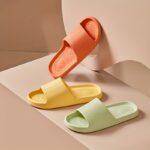 ⁦Women's Pink EVA Slide Sandals - Thick Sole, Non-Slip, Open Toe, Ribbed Texture for Beach & Indoor/Outdoor Use, Summer Sandals⁩ - الصورة ⁦15⁩