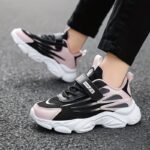 [Lightweight] Breathable Mesh Running Shoes, Casual Sports Style with Striped Pattern, All-Season Low Top Sneakers with Hook-and-Loop Fastener Closure, Round Toe Fabric Upper & EVA Sole for Boys and Girls, Cute Shoes - Image 8
