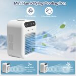 1800mAh High-Capacity Mini USB Rechargeable Fan - Portable Desktop Air Circulator with Lithium Battery, Safe Low-Pressure Design for Dorms, Offices, and Cars for Long-Lasting Coolness, Office Fan|Lowpressure Fan|Durable Plastic Fa - Image 7
