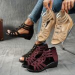 ⁦Elegant Women'S Strappy Sandals with Rhinestone Detailing, Lightweight Comfortable EVA Material, Open Toe Design with Ankle Strap, Summer Fashion Shoes|Elegant Strappy Sandals|EVA Construction, Strappy Sandals⁩ - الصورة ⁦3⁩