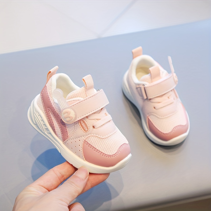4ea87028-2ed3-41b3-a7d6-c1662f101d6b.jpg Snugfit, Breathable & Comfortable Baby/Toddler Sneakers - Non-Slip, Soft Rubber Sole, Hook-and-loop Fastener Closure, Solid Color - Image 1