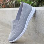 Women'S Summer Casual Slip-On Sneakers, Breathable Fabric Upper with Rubber Sole, Comfortable Low Top Flat Shoes in Solid Color, Casual Footwear|Slipon Sneakers|Comfortable Wear - Image 3