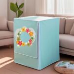 1pc Fashionable Washing Machine Cover, Oxford Fabric with Floral Pattern, Waterproof, UV, Oil-Resistant, Durable, for 8-10kg Front Load, Top Load, Front Load, Washing Machine, Dryer, Washer Dryer Combo - Image 5