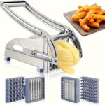 Ultra-Sharp Stainless Steel Multi-Purpose Kitchen Gadget - Fruit and Vegetable Cutter, Potato Slicer, French Fry Maker, Carrot Cucumber Onion Chopper - Durable Food Preparation Tool, Heavy-Duty Masher for Potatoes, Carrots, Cucumbers, Kitchen Accessories, - Image 2
