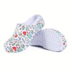 ⁦Ladies Hospital Work Shoes - Nurse's Cartoon Garden Shoes, Slip-On Work Shoes, Lightweight, All-Season, Plain Toe, EVA Material, Random Print, Made in Quanzhou⁩ - الصورة ⁦8⁩
