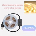 Valentine'S Day Warm White LED Strip Light with Motion Sensor - Easy Install USB Powered Lighting for Bedroom, Home, Kitchen, Wardrobe Decoration - Flexible Cuttable Tape, Romantic Space Theme, Non-changing White Light - Image 15
