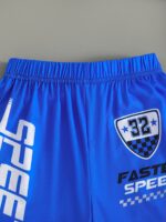 3pcs set for boys in motorcycle style racing blue, with letter print short sleeves + casual shorts + fashionable long pants, suitable for spring and summer, outdoor sports, school gatherings, as gifts, Perfect for Outdoor - Image 4