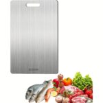 ⁦Premium Titanium Steel Double-Sided Cutting Board - Food Grade, Preserves Original Flavor Without Damaging Knives⁩ - الصورة ⁦3⁩