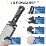 5-in-1 Diamond Knife Sharpener with 400/1000 Grit Tungsten Steel & Ceramic Double-Sided Whetstone - Multi-Tool for Kitchen Knives, Scissors, Cleavers - Lightweight Portable Design, Ergonomic Handle, Father’s Day Gift for Home & Outdoor Use - Image 9
