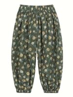 ⁦Girls Lightweight & Comfy Allover Strawberries Pattern Print Jogger Pants For Summer⁩ - الصورة ⁦7⁩