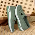 Four-Season Women'S Soft-Soled Casual Shoes with Elastic Openings, Slip-Resistant And Breathable Fabric.