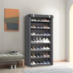 Multi functional 6/8/10 layer shoe organizer with dust cover - easy to assemble, portable storage, suitable for 27-35 pairs of sports shoes, high heels, and boots - ideal for home use - Image 7