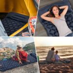 WESTTUNE Ultralight Air Cushion Sleeping Pad - Rectangular, Nylon, Foldable Camping Mattress with Built-in Air Pump, Ideal for Hiking and Outdoor Adventures, Camping Gear | Foldable Sleeping Pad | Durable Sleeping Pad - Image 6
