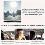 Anti-Glare Polarized Car Sun Visor Extension – Acrylic Material, Blocks Stray Light, Reduces Snow Blindness & UV Rays, Easy Snap-On Installation for All Vehicles, Sun Visor for Car - Image 6