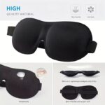 1/3/5/10 Pack Sleep Pure Black 3D Contoured Eye Mask - Pure Blackout, Soft Comfortable Ergonomic Design, Hypoallergenic & Fragrance-Free for Adults, Men & Women - Travel, Home, Office Use, Sleep Enhancement | Modern Sleepwear | Skinfriendly Material, Slee - Image 6