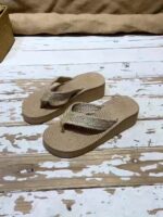 Women'S Summer Thick Sole Flip-Flops - Casual Beach Sandals with Non-Slip Wedge Heel, Open Toe Design, and Comfortable Fabric Straps for Outdoor Vacation - Image 6