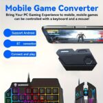 ⁦3-in-1 converter, one-handed keyboard, gaming keyboard and mouse combination, 35 game-specific keys, RGB lighting, membrane keyboard, ergonomic design, automatic pressing and grabbing of peripherals, long-term use without fatigue⁩ - الصورة ⁦7⁩