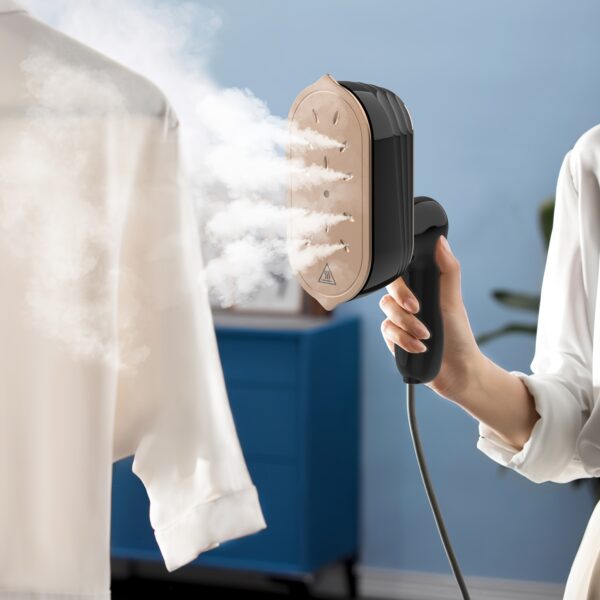 PANCERKA 1pc Handheld Garment Steamer Iron for Clothes, 1200W 2-in-1 Ironing & Steaming, Large Soleplate, Fabric Wrinkle Remover for Home and Travel (EU Plug