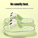 ⁦Unisex Cartoon Eye Design EVA Slip-On Slippers - Odorless Lightweight Comfort for Indoor Outdoor Beach Home Use, Machine Washable All-Season Casual Sandals for Men & Women, Beach Shoes⁩ - الصورة ⁦4⁩