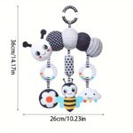 ⁦Christmas New 0-3 Years Old Stroller Hanging Plush Toy Black and White Animal Wind Chime Gift⁩ - الصورة ⁦6⁩
