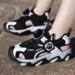 Boys' Cool Sports Sandals with Rotating Button, Breathable Fabric Non-Slip Sole, Perfect for Beach, Hiking & Outdoor Activities in Spring/Summer - Lightweight, Shock-Absorbing, Round Toe Design, Summer Sandals - Image 4