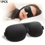 1/3/5/10 Pack Sleep Pure Black 3D Contoured Eye Mask - Pure Blackout, Soft Comfortable Ergonomic Design, Hypoallergenic & Fragrance-Free for Adults, Men & Women - Travel, Home, Office Use, Sleep Enhancement | Modern Sleepwear | Skinfriendly Material, Slee - Image 5