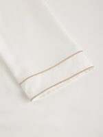 Men'S Elegant White Abaya with Golden Stripe Embroidery - Long Sleeve, Stand Collar, Loose Fit, All-Season Traditional Middle Eastern Attire for Ramadan & Al-Adha, Musli - Image 9