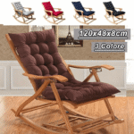 1pc Rocking Chair Cushion Multi-functional Durable Reversible Chair Cushion - Warm with Removable Rocking Chair Cushion Suitable for office chairs, recliner cushions, etc., suitable for all seasons, solid color design (48.01*119.99cm) - Image 2