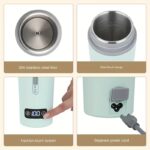 ⁦Smart Mini Electric Water Bottle - Portable & Safe with Auto Shut-Off, Easy-Clean Separable Cord for Home, Business Trips & Travel Use⁩ - الصورة ⁦12⁩
