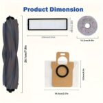23pcs Accessories Kit Compatible with Dreame L10 Ultra/L10s Ultra Robot Vacuum Cleaner 23 Spare Parts 1 Main Brush 8 Dust bags 6 Hepa Filters 8 Mop Pads for Daily Clean - Image 3