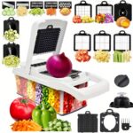 ⁦1 Set, 22in1/ 15in1, Vegetable Chopper, Multifunctional Fruit Slicer, Manual Food Grater, Vegetable Slicer, Cutter With Container, Onion Mincer Chopper, Household Potato Shredder, Kitchen Stuff, Kitchen Gadgets, Dorm Essentials Kitchen Accessories⁩ - الصورة ⁦2⁩