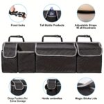 Universal Fit Car Seat Back Organizer, Large Capacity 600D Oxford Fabric with Multiple Pockets, Polyester Fiber Material, Vehicle Storage Solution - Image 6
